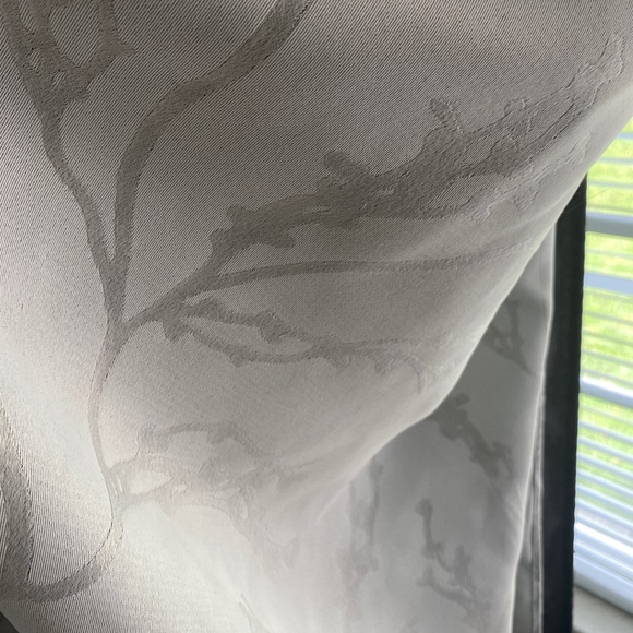 Grommet Curtain Panels (Qty.2) (Light gray/White Tree Branches) - Picture 4 of 9